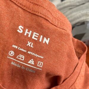 SHEIN Women Rust Short Sleeve Tee